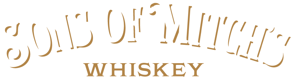 Sons of Mitch's Tennessee Whiskey white and gold logo