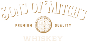 Sons of Mitch's Tennessee Whiskey white and gold logo