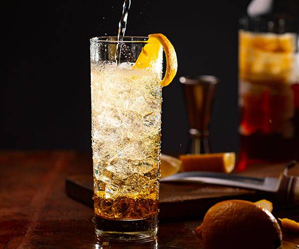 Highball cocktail made with Sons of Mitch's Tennessee Whiskey