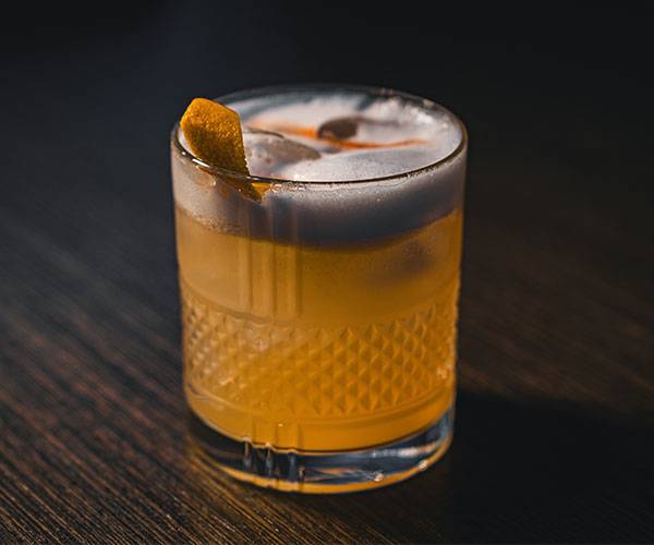 Whiskey sour cocktail made with Sons of Mitch's Tennessee Whiskey